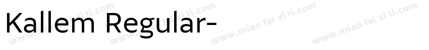 Kallem Regular字体转换